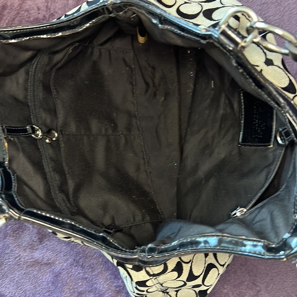 Coach, gray and black canvas bag, large - Picture 3 of 4